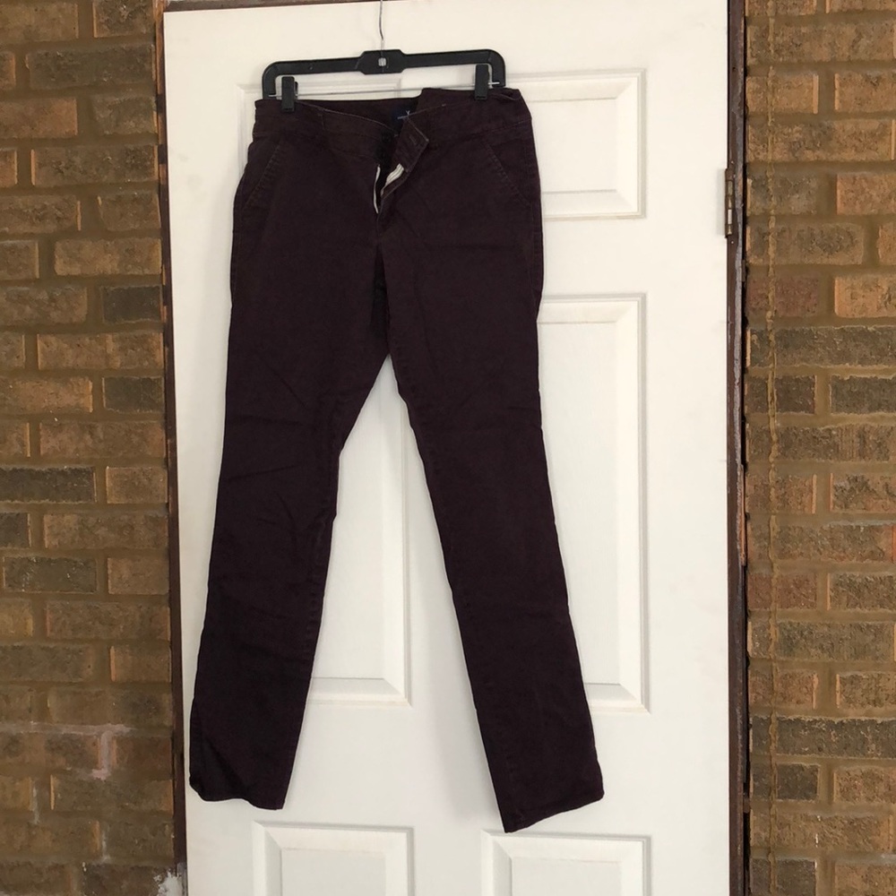American Eagle Plum Chinos